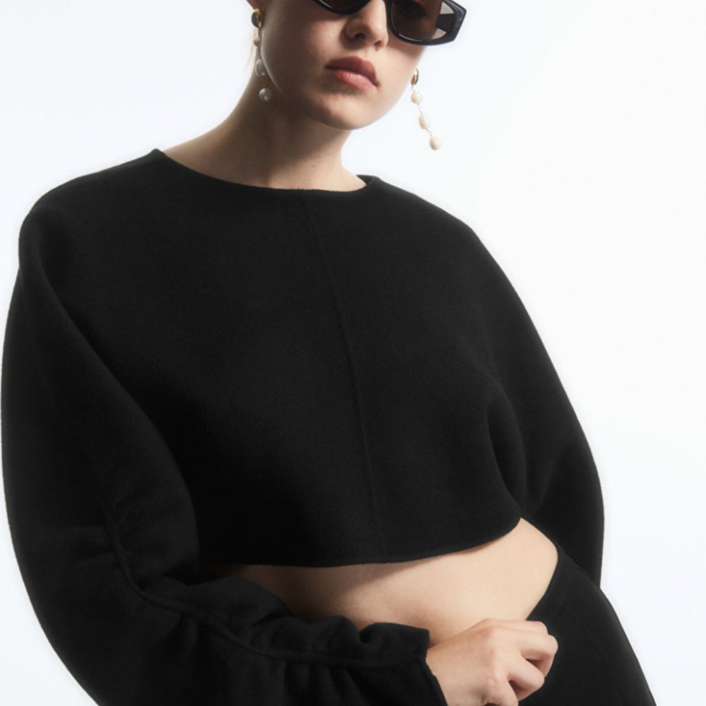 Cos open back wool bolero jacket